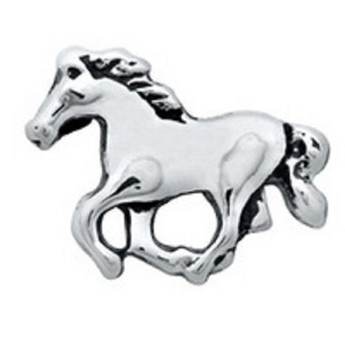 Horse Running 8mm floating charm - fits living memory locket - Click Image to Close